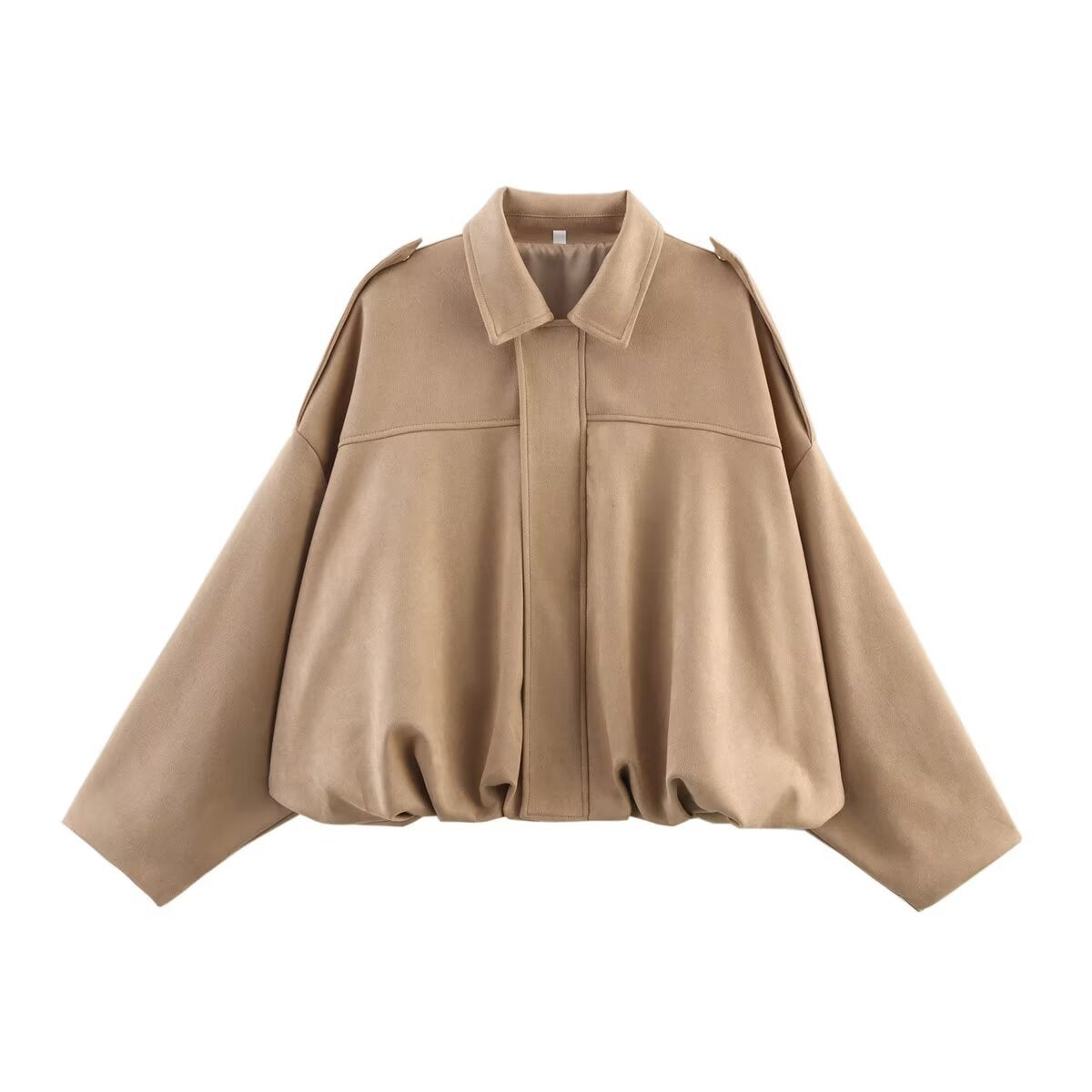 Faux Suede Texture Pilot Jacket - Men's Casual Zip Up Coat with Soft Touch Finish for Daily Wear