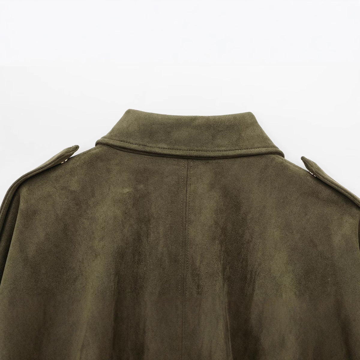 Faux Suede Texture Pilot Jacket - Men's Casual Zip Up Coat with Soft Touch Finish for Daily Wear